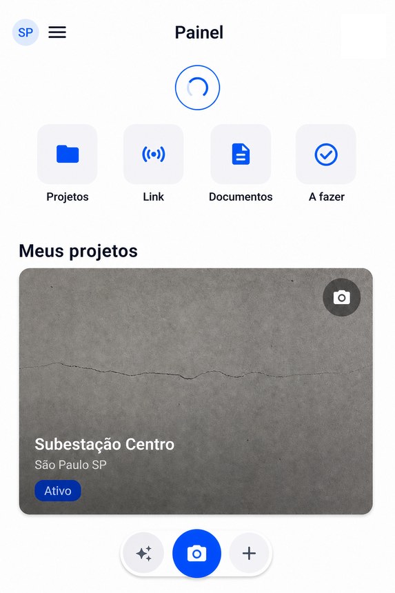 Puxe para baixo no Painel para atualizar