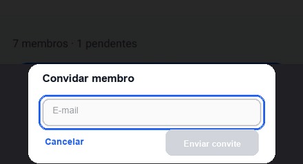 Diálogo Convidar membro